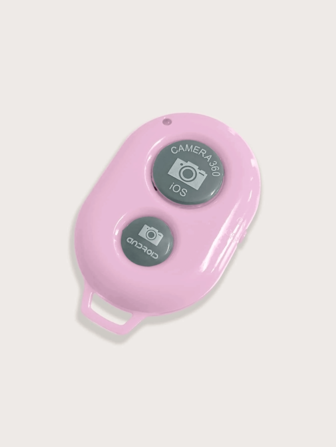 1pc Pink Portable Mini Selfie Stick Without 2032 Battery Suitable For Summer Vacation, Travel Holiday, Portable Camera Shutter Wireless Shutter
