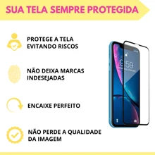 Película de Vidro 3D Sam.sung A10 / A10S / A11 / A12 / A13 4G / A14 / A15/ A16 / A17  Protetor de Tela Inteira. - Preto - Visão 2