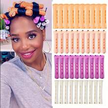 10pcs/Set Perm Rods Set,   Hair Rollers No Heat Hair Curling Rods For Long Medium Small Hair Curler Styling DIY Hairdressing Tools For Women Girls - Multicolor - View 2
