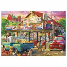 1 pieza Set de bloques de madera rectangulares con hermosos paisajes, asimétricos y con patrones creativos para relajarse, para reuniones en casa de adultos, puzzle de madera para decoración de pared - Multicolor - Ver 15