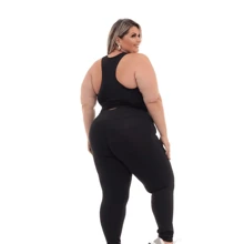 Plus Size Sports Sets - 黑色 - 查看 3