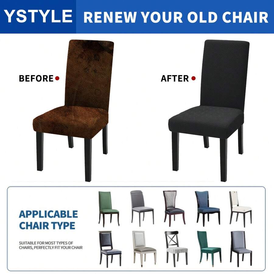 YSTYLE Ystyle Fundas Sillas De Comedor Pack 6, Fundas Sillas Ajustables