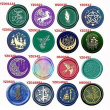 CYFUN DESIGN 1PC Feather/Wolf/Hummingbird/Moon/Fireworks/Swallow Wax Seal Brass Stamp Head NO Wooden Handle Vintage Brass Removable Seal Stamp For Wedding Party Invitations Envelopes Cards Gift Packing - Gold - View 10