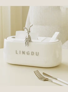 1 件装饰米色纸巾盒，易于使用，优雅的纸巾架，现代乡村设计，创意个性化，适用于卧室、浴室、客厅、厨房 - 彩色 - 查看 8