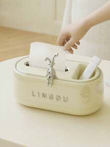 1 件装饰米色纸巾盒，易于使用，优雅的纸巾架，现代乡村设计，创意个性化，适用于卧室、浴室、客厅、厨房 - 彩色 - 查看 12