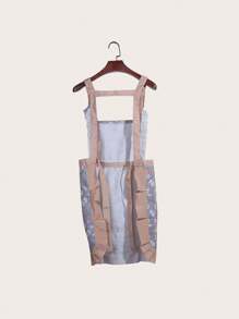 1pc Thin Kitchen Apron, Anti-Fouling And Breathable (Random Color For The Pocket Label) - Blue - View 7