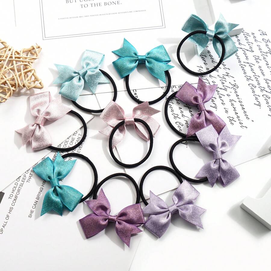 20Pcs Baby Bow Bobbles Baby Hair Bands Baby Hair Ties Baby Girls Hair Bows 2 Inch Ribbon Bows