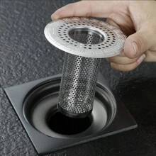 Thép không gỉ 304 Thoát Nước Sàn Bộ lọc Rác Tóc Nút chặn Đối với Phòng tắm Phòng bếp - Bạc - Xem 1