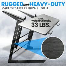 Pyle Universal Dual Device Laptop Stand - Sound Equipment DJ Mixing Workstation - màu đen - Xem 6