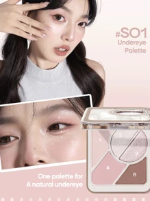 JUDYDOLL 五色眼影盘，眼部和眉妆盘，含眼影、修容、高光和提亮色调，亚洲畅销品，小众彩妆新品，送给朋友/女友的惊喜礼物 - #S01 - 查看 2