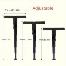 1pc 2-In-1 Portable Walking Stick And Seat - Quick-Fold Design, Compact And Lightweight For Travel, Durable Outdoor Companion - Black - View 3