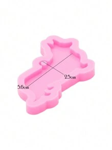 1個epoxy樹脂鬥牛犬家庭母親和嬰兒矽膠模具,可用於diy珠寶製作工藝/鑰匙扣 - 粉色 - 查看 12