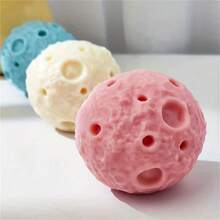 2 piezas Moldes de vela de la Luna y la Tierra 3D, moldes de silicona para manualidades con diseños de planetas, moldes de cera de aromaterapia con diseño de luna, moldes para hacer manualidades con yeso, suministros para hacer manualidades con arcilla, decoración del hogar - Blanco - Ver 3