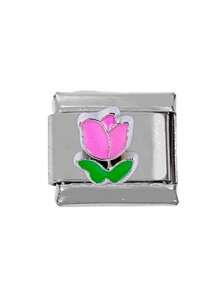 2024 Phong cách mới Áo 9MM Rộng Thép không gỉ Khác nhau Hoa Cây Thực vật Thiết kế DIY Tiếng Ý Làm vòng tay Đồ treo Tiếng Ý Đồ treo Vòng tay - Nhiều màu - Xem 13