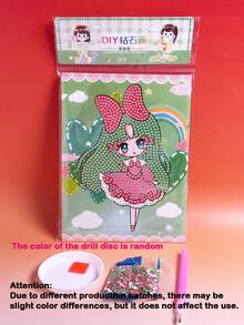 1入組卡通可愛小女孩diy鑽石畫,提高學生創造力手工鑽石畫,發展兒童專注力 - 彩色 - 查看 5
