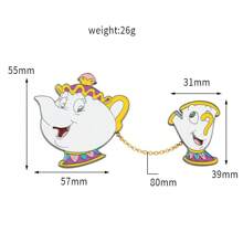 1 Pc Creative  Chain Pin Fashionable Mr.S Potts Arch Enamel Pins Backpack Clothing Jewelry Metal Badge Accessories