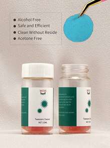 1 Bottle Of Eyelash Extension Cleaner Kit With Liquid Glue Remover & Sponge Balls - Professional Tweezers Cleaning Tool For Lash Adhesive Removal, Gentle Non-Irritating Formula With 2 Reusable Applicators, Salon & Home Use Lash Technician Essentials (Sponge Colors Random) - Clear - View 4