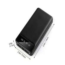 6000mah Mobile Power Bank Mobile Phone Backup Battery Convenient Charging,  LED Light - Fast Charging - The Power Bank Comes With A USB - Black - View 4