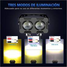 Headlights Magnifying Glass Double Color Spot Light 120w For Car, Motorcycle, Pair