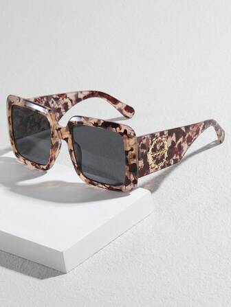 1 par moderiktiga PC-glasögon med breda bågar, lämpliga för gata, fest och vardagsbruk