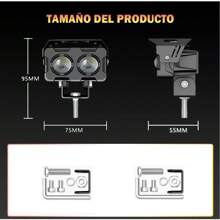 Headlights Magnifying Glass Double Color Spot Light 120w For Car, Motorcycle, Pair