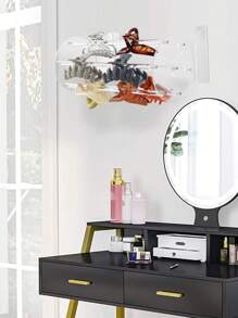 1个亚克力材质360°旋转壁挂/桌面式发夹/发带收纳架，适合女性和女孩使用 - 無色 - 查看 8