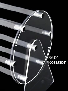 1个亚克力材质360°旋转壁挂/桌面式发夹/发带收纳架，适合女性和女孩使用 - 無色 - 查看 9