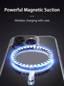 1 Stück Handyhalter Koolife Dicke stoßfeste TPU+PC magnetische Schutzhülle kompatibel mit iPhone 16/16 Pro/16 Plus/16 Pro Max 11/12/13/14/15 Pro Max - ultimativer Schutz, transparentes Material bewahrt die Originalfarbe des Telefons