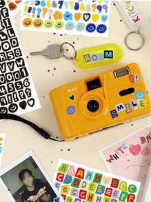 10pcs/Set Colorful Alphabet & Number Sticker For Diy Scrapbook Decoration, Water-Resistant With No Trace Back To School