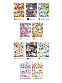 10pcs/Set Colorful Alphabet & Number Sticker For Diy Scrapbook Decoration, Water-Resistant With No Trace Back To School