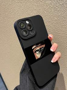 1入組日式動漫眼睛紋路TPU防震軟殼手機殼，適用於 iPhone - 彩色 - 查看 2