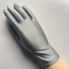 1 Pair Women's Thin Short Elastic Tight-Fitting White Jewelry Gloves, Women's Spandex High Stretch Sunscreen Dance Performance Gloves - A - View 10