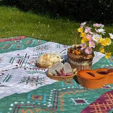 戶外便攜式超聲波野餐墊、帳篷墊,適用於公園、草原、春遊,加厚防潮草地墊 - 曼德拉 - 查看 12