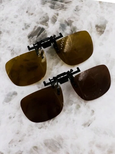 Micas Polarizadas Sobrepuesto Clip-pon Piloto Sol Uv, Lentes Anti Luz Azul Sobrepuesto