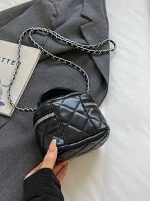 Fashionable Mini Square Crossbody Bag With Chain Strap