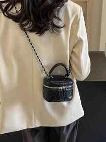 Fashionable Mini Square Crossbody Bag With Chain Strap