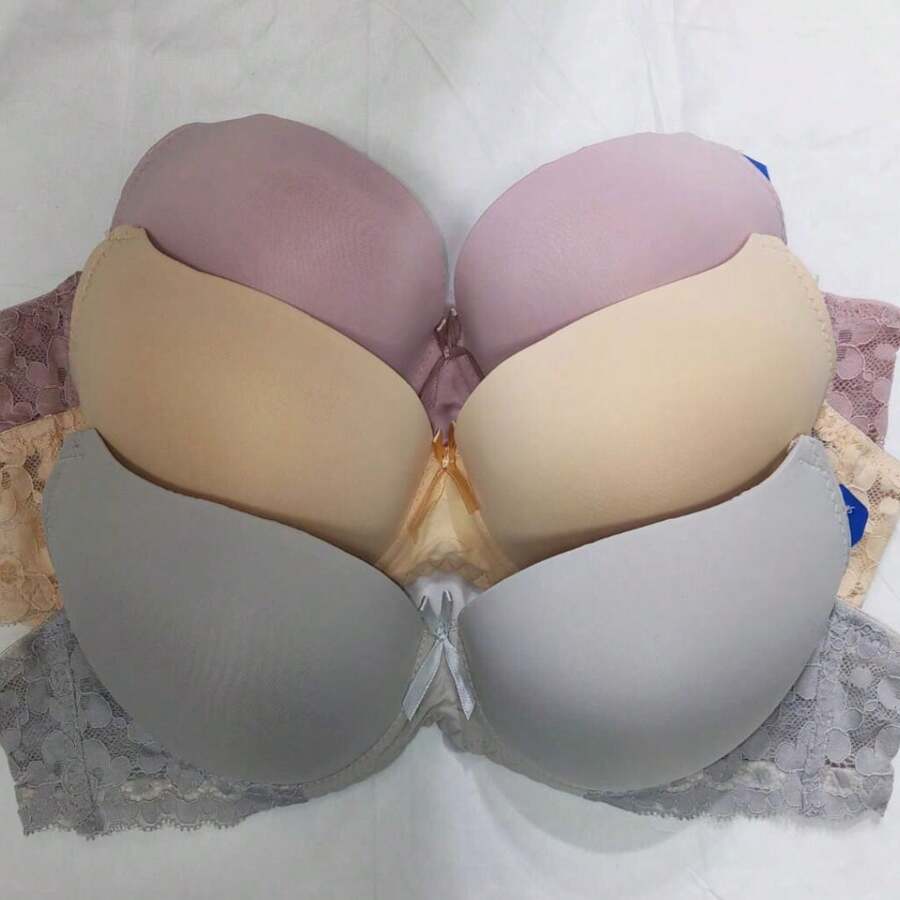 B Cup Bra (3 Pieces) - Pink - View 1
