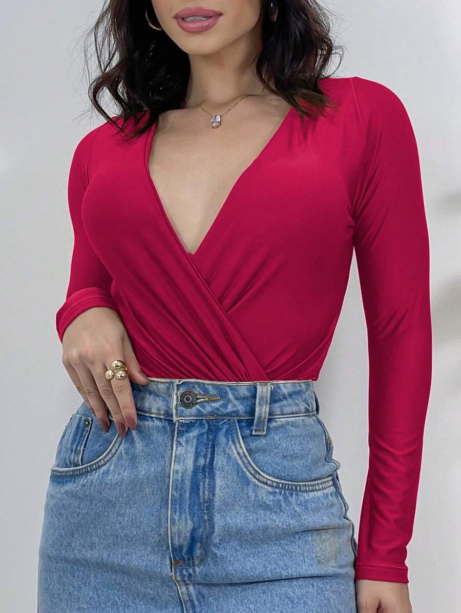 Women Bodysuits - Hot Pink - View 1