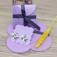 20 Piezas Cajas De Empaque De Regalo De Joyería De Color Sólido Simple Para Collares Y Otros Accesorios - Caja de embalaje de collar y pendientes/20PC - Ver 11