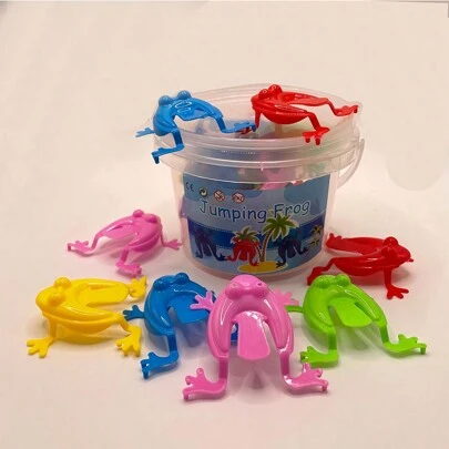 Jumping Frogs Toy Assorted Colors Finger Pressing Funny Bouncing Frog Toys Novelty Party Favors Playing
