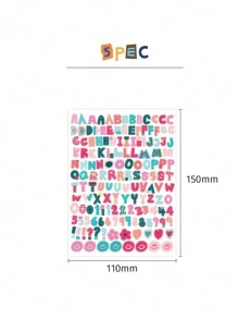 10pcs/Set Colorful Alphabet & Number Sticker For Diy Scrapbook Decoration, Water-Resistant With No Trace Back To School
