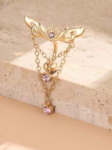 1 件心形翼形吊坠链肚脐环肚脐穿孔耳钉情人节、妈妈、母亲、母亲节、礼物