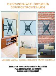 Soporte De TV Monitor Pantalla Vesa Articulado De 23 A 65 Pulgadas - Negro - Ver 9