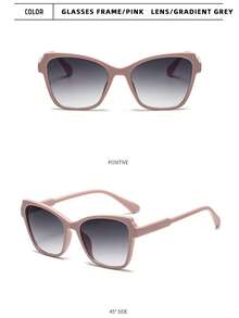 Uv-Resistant Cat Eye Sunglasses 2024 New Color Block Eyeglasses Frame, Fashionable And Personalized Sun Glasses - Multicolor - View 13
