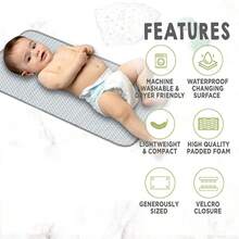 Foldable Portable Oxford Cloth Waterproof Baby Diaper Changing Pad - Grey - View 4