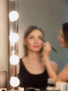 1 Pieza Luz De Espejo De Maquillaje Regulable Con Estilo Hollywood Con 6/8/10 Led Alimentada Por Usb Con 3 Colores Y Brillo Ajustable - Blanco - Ver 5