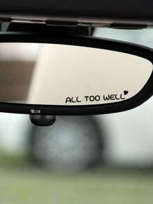All To Well Mirror Decal, Rearview Mirror Car Decals For Women, Vinyl Decal - Black - View 1