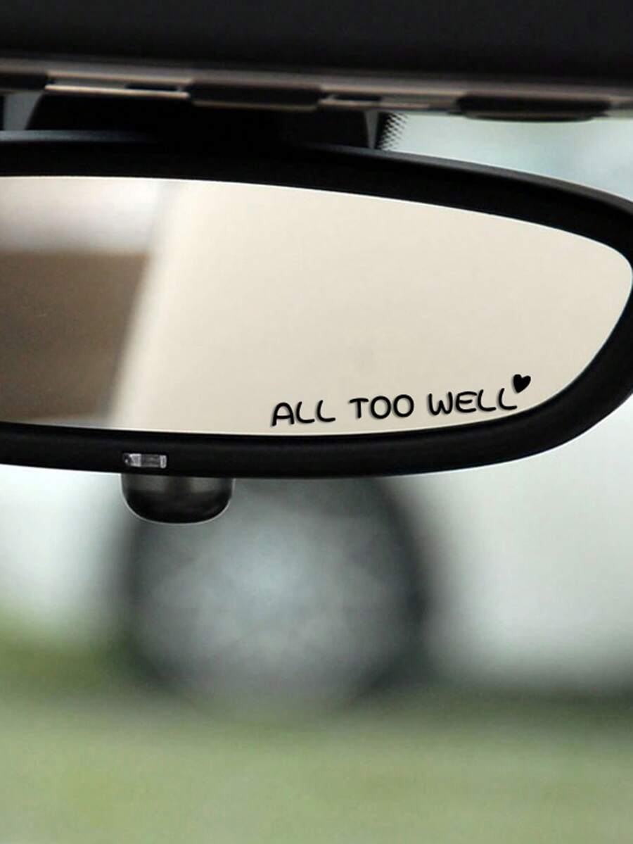 All To Well Mirror Decal, Rearview Mirror Car Decals For Women, Vinyl Decal - Black - View 1