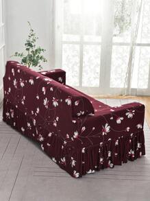 1 pieza de cubierta de sofá elástica con cobertura completa, tela de fibra de poliéster de estilo moderno, lavable a máquina, a prueba de polvo y de manchas, universal para las cuatro estaciones. - Burdeos - Ver 6