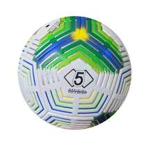 1入組 Pu 材質，鑽石圖案，機器縫製，內部球囊包裹，創新的12片式設計，重430克，5號足球，草綠色和藍色樣式，適合高彈性的訓練和比賽，飛行穩定，圓度好，耐用性優良。 - 綠色 - 查看 4